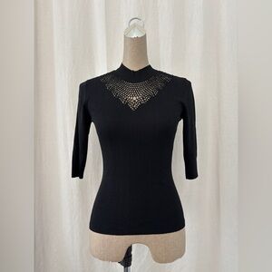 RtA Black Knit Top